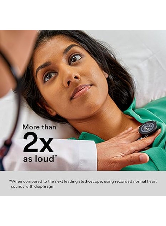 ليتمان سماعة 3M ليتمنج كارديولوجي IV التشخيصية، 6186C، أكثر من ضعف الصوت، أخف وزناً، أنبوب بطول 27 بوصة بتشطيب عقيق ساتاني لمزيد من الراحة والمرونة وسهولة التنظيف، قطعة صدر بتشطيب أسود - Image 5